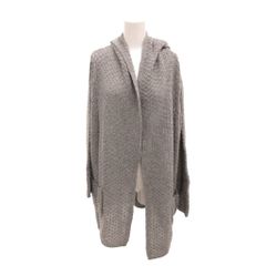イマージュ iMAGE 美品 カーディガン フード ポケット 長袖 L グレー /IL ■ECF009