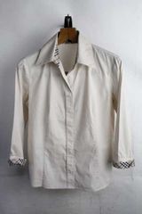バーバリー ロンドン BURBERRY LONDON ノバチェック 七分袖シャツ【40】【古着】【中古】【レディース】女性【ヴィンテージ】 【ビンテージ】 【vintage】オールド おしゃれ オシャレ アメカジ ブランド古着 FEA03-187