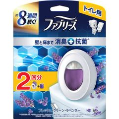 P&G ファブリーズトイレ用消臭剤プレミアムシリーズ+抗菌フレッシュクリーンラベンダー 本体+替 2個パック