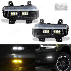 ダッジ ラム 1500 2019 - 24 LED 車用フォグランプ フロントバンパー ヘッドライト DRL デイタイム デイライト