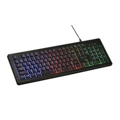 オーム電機 PC-SKREX301-K 有線USBゲーミングキーボード 日本語109キー メンブレン 3色LEDバックライト搭載 ブラック