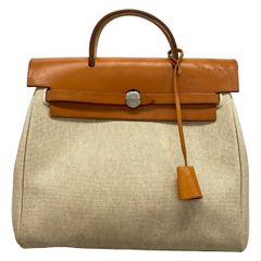 HERMES(エルメス) リュックサック エールバッグアド アイボリー×ライトブラウン シルバー金具