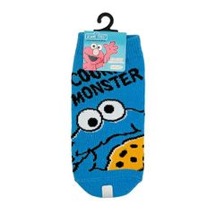 セサミストリート クッキーモンスターアップ キャラソックス ブルー キッズ 靴下 アパレル