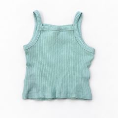 H&M キッズ リブキャミソール 鳥刺繍 ミントグリーン 92cm　1歳半〜2歳用
