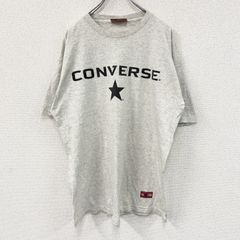 CONVERSE　コンバース　半袖フロントロゴプリントTシャツ　シングルステッチ　ヴィンテージ　霜降りグレー　XLサイズ　古着