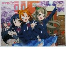 園田 海未 高坂 穂乃果 南 ことり ラブライブ！ビジュアルアートブロマイド！ 2年生 海未 & 穂乃果 & ことり グッズ クリアプレート