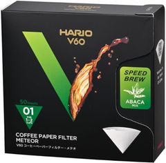 HARIO ハリオ V60 コーヒーペーパーフィルター メテオ 01 1~2杯用 50枚入り VCF-01-50-MT スペシャルティコーヒー 日本製