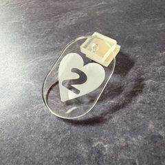 アクリルチャーム番号札　おしゃれな透明アクリルキーホルダー　ハンドメイド