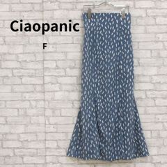 Ciaopanic 総柄フレアロングスカート シャーリングウエスト 古着