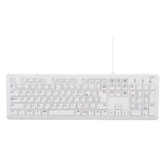 ナカバヤシ FKB-U250W 有線静音フルキーボード メンブレン 日本語109キー Windows対応 ホワイト