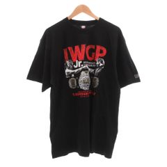 ローリングクレイドル ロリクレ Rolling Cradle タグ付き Tシャツ プリント IWGPジュニアヘビー級王座 クルーネック 半袖 XL 黒 ブラック 赤 レッド 白 ホワイト /SX ■GY09