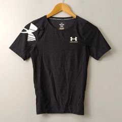 アンダーアーマー UNDER ARMOUR UA ヒートギア アーマー コンプレッション ショート スリーブ【SM／S相当】ブラック系 古着
