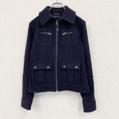 TOMMY HILFIGER　トミーヒルフィガー　フルジップカシミヤジャケット　紺　ネイビー　XSサイズ　古着　アウター メンズ【値引き交渉OK！】
