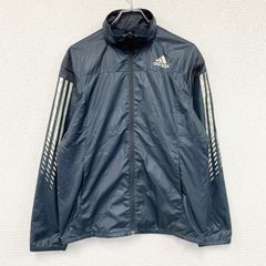 adidas　アディダス　フルジップジャケット/ウィンドブレーカー　紺　ネイビー　Mサイズ　古着　アウター メンズ【値引き交渉OK！】