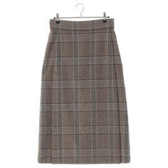 【グッチ】Gucci　ノースリーブ ウール チェック ワンピース グッチ】Gucci ノースリーブ ウール チェック ワンピース 597477