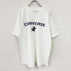 CONVERSE　コンバース　半袖プリントTシャツ　白　ホワイト　XLサイズ　古着　カットソー トップス メンズ コットン【値引き交渉OK！】