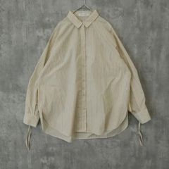 AMERICAN  HOLIC アメリカンホリック トップス シャツ・ブラウス M パステルイエロー系　ストライプ柄 ラ・ヴェリタ古着 260904-1003　袖紐調節　ギャザー　バッグギャザー　イージーケア　オーバーシルエット
