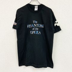 90s　The Phantom of the Opera　オペラ座の怪人　USA製　蓄光　半袖Tシャツ　シングルステッチ　ヴィンテージ　黒　ブラック　Lサイズ　古着　カットソー トップス メンズ コットン【値引き交渉OK！】