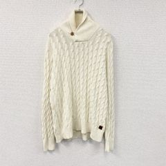 Deus Ex Machina　デウスエクスマキナ　コットンニットセーター　アイボリー　Mサイズ　古着　トップス メンズ【値引き交渉OK！】