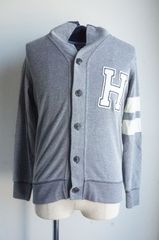 TOMMY HILFIGER　トミーヒルフィガー　メンズ　長袖トップス　前開きアウター　グレイ　サイズ  M　[[ N ]]