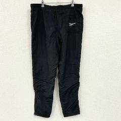Reebok　リーボック　トラックパンツ/ジャージパンツ　黒　ブラック　Mサイズ メンズ ポリエステル コットン 古着　ボトムス【値引き交渉OK！】