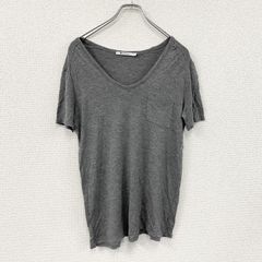 T by Alexander Wand　ティーバイアレクサンダーワン　半袖Tシャツ　Vネック　ダークグレー　XSサイズ　古着　カットソー トップス メンズ【値引き交渉OK！】