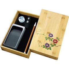 呉竹 硯箱セット 竹製 梅に鶯蒔絵 書道セット KB723-900 - メルカリ