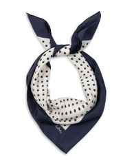 エコー レディース アクセサリー マフラー・ストール・スカーフ シルク Echo Pin Dot Silk Scarf Navy ネイビー