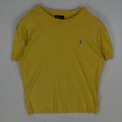 古着 ポロバイラルフローレン Polo by Ralph Lauren 半袖Tシャツ ワンポイント 刺繍 クルーネック S  イエロー系 メンズ