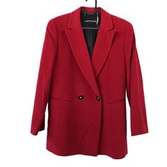 ラピーヌブランシュ LAPINE BLANCHE ジャケット サイドポケット アンゴラウール混 赤系 11サイズ 1008770
