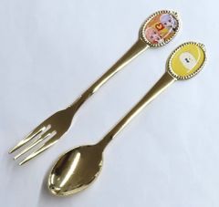 【中古】カトラリー 集合 スプーン＆フォークセット 「ご注文はうさぎですか? コラボカフェ ご注文はオムライスですか?」