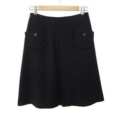 フォクシーニューヨーク FOXEY NEW YORK タックフレアスカート 38 黒