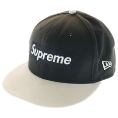 SUPREME (シュプリーム) 22SS ×NEW ERA 2-Tone Box Logo ニューエラ 2トーン ボックスロゴ ベースボール キャップ 帽子 ブラック/ホワイト