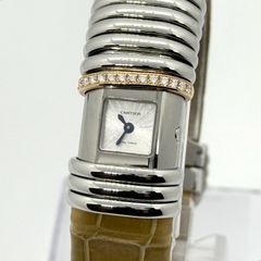 CARTIER カルティエ デクララシオン WT000830 シルバー QZ レディース 腕時計 稼働品