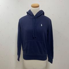 POLO RALPH LAUREN ポロ ラルフローレン レディース パーカー S 裏起毛 綿 コットン ネイビー 秋冬