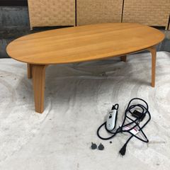N【値下げ交渉可能】無印良品 楕円こたつ MJ-KDFS1100/N フラットヒーター ローテーブル ナチュラル 動作確認済み