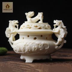 【新品】象牙の果実、金と翡翠、貔貅香炉の装飾品、白檀沈香プレート、アロマテラピー糸、香塔、お香、オフィス工芸品