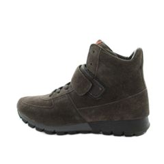 プラダスポーツ PRADA SPORT 4T 2785 スニーカー シューズ 靴 スエード ロゴ 5 24-24.5cm 茶 ブラウン ■GY18 /MQ ■OH