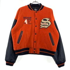 【現状渡し品】 STUSSY ステューシー BIG4 STADIUM JACKET ビッグ4 スタジアム ジャケット アウター スタジャン 【142-261001-ko-15-teih】