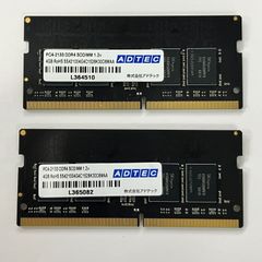 #0817-16【確認済】ADTEC DDR4 8GB×10枚 ノート用 8GBブラックメモリ(4GB×2枚) 】富士通PCと相性〇 ADTEC DDR4-2133 PC4