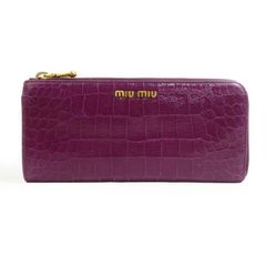 ミュウミュウ MIUMIU  ラウンドファスナー長財布