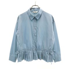 BEAMS HEART ビームスハート 7分袖 ブラウス ブルー シャツ レディース 古着