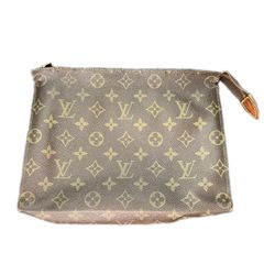 LOUIS VUITTON ルイヴィトン モノグラム ポッシュ・トワレット 26 コスメポーチ M47542 ブラウン ジャンク品