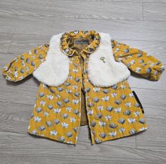 モイモルン 女の子服 ファー ベスト コーデュロイ 外着 レディース 赤ちゃん服 秋 ベビー服 80サイズ
