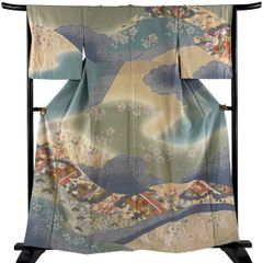 袋帯 美品 逸品 じゅらく 落款 帝王紫 華文 草花 金糸 箔 金色 お太鼓