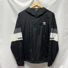 正規品/M アンブロ トレーナー ウーブン ブラック ウィンドブレーカー Anorak（アノラック）ハーフジップ