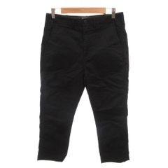 ビームス BEAMS クロップドパンツ M テーパード ジップフライ ベルトループ 黒 ブラック /YF ■ECF007