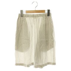 ザロウ THE ROW Stripped Silk Shorts ショーツ ショートパンツ ストライプ シルク イージー 0 アイボリー /HS ■OS ■SH