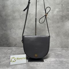IL BISONTE イルビゾンテ レザー ショルダーバッグ グレー 斜め掛け Q2-1384