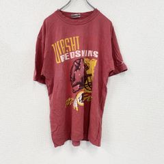 Reebok　リーボック　NFL　ワシントンレッドスキンズ　半袖プリントTシャツ　フェード　赤　レッド　古着　カットソー トップス メンズ【値引き交渉OK！】